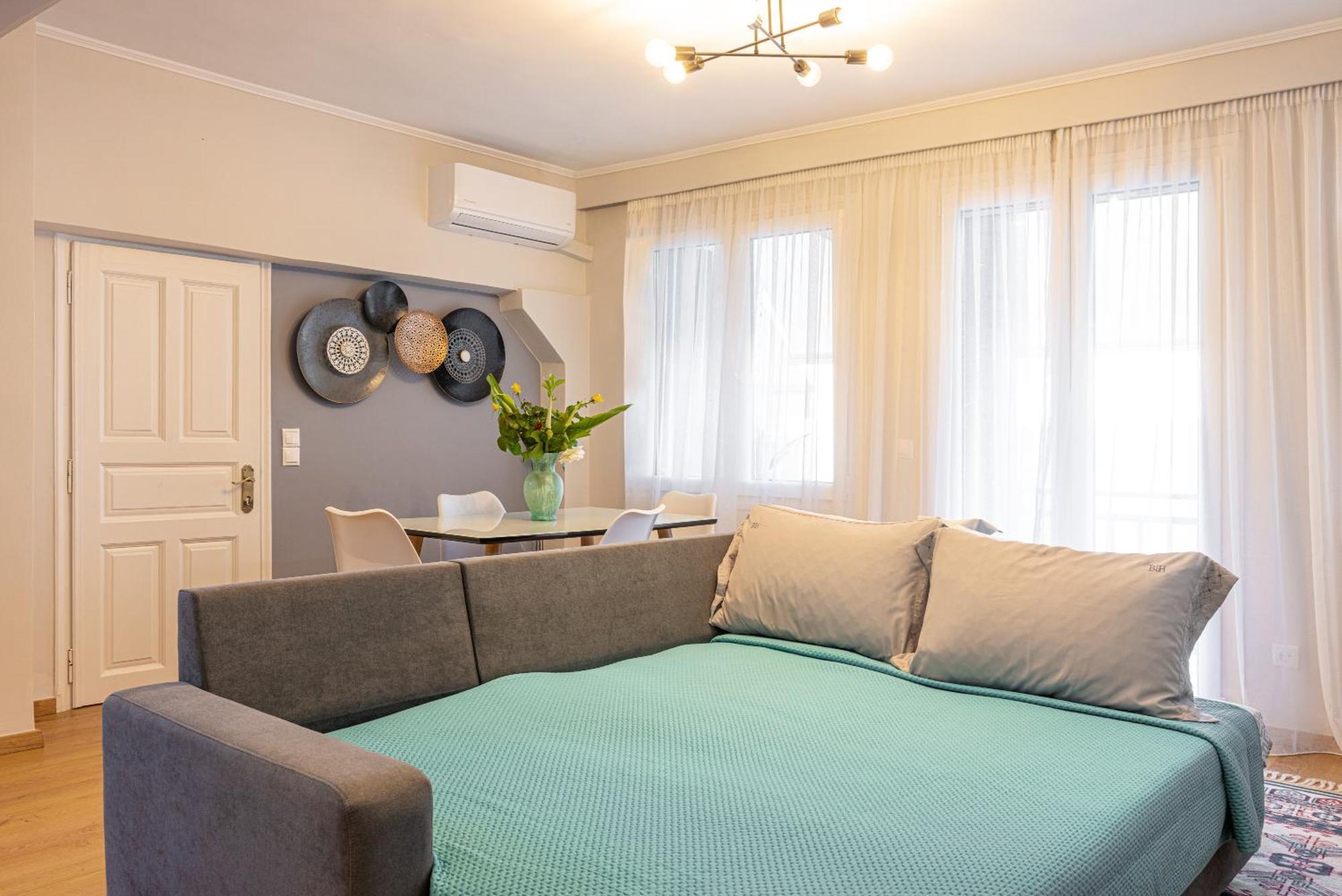 Pythagorio Blue Street Apartment With Balcony Exterior foto